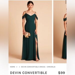 Birdy Grey Devin Convertible Dress- in Emerald